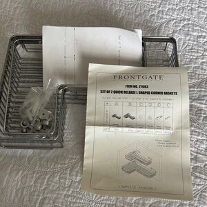 Silver Corner Storage Baskets